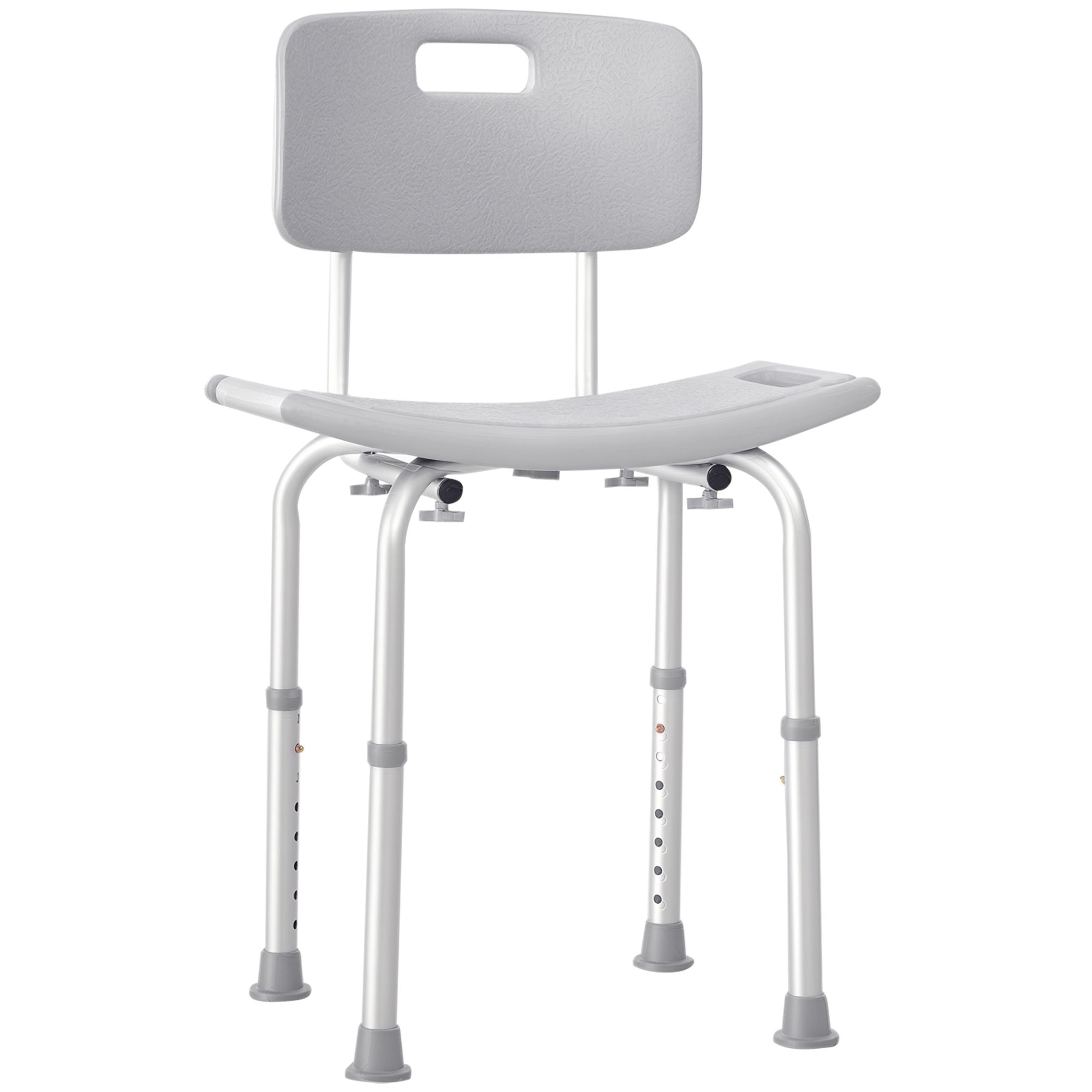 Krzesło prysznicowe, ergonomiczne siedzisko prysznicowe, regulowana wysokość, antypoślizgowe nóżki, maks. obciążenie 136 kg, aluminium HDPE