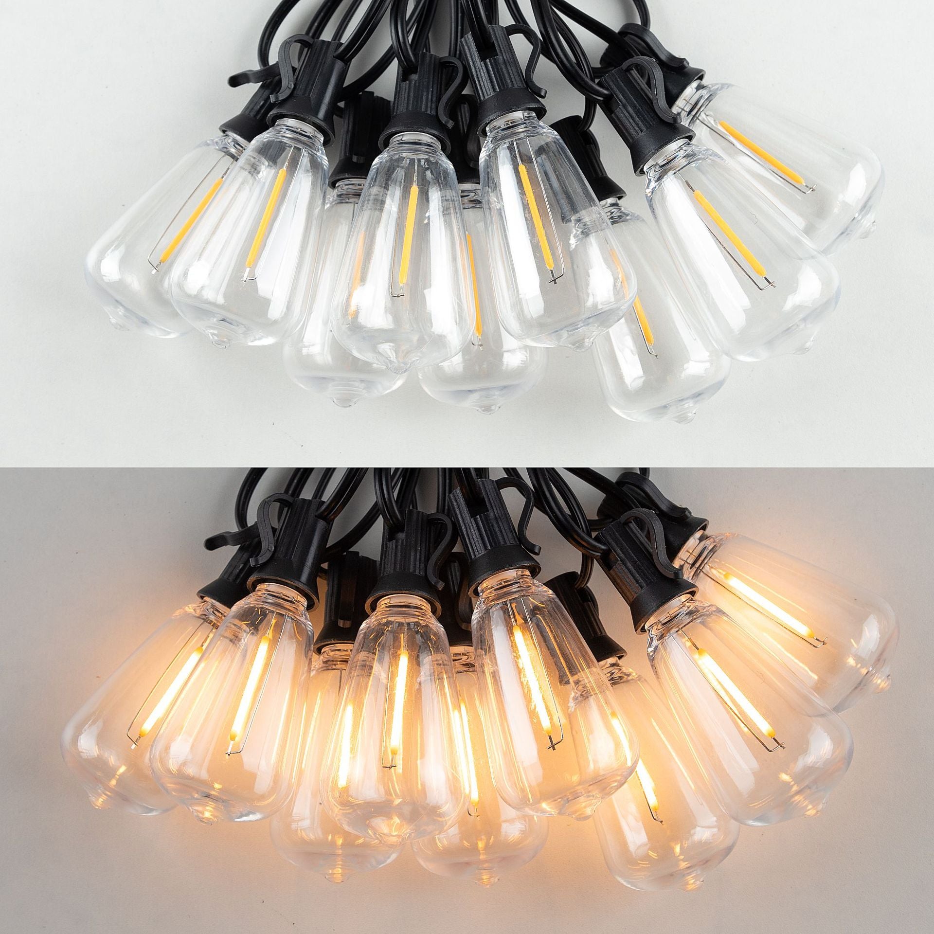 Zewnętrzna girlanda świetlna LED Guinguette - 7,6 m 23 LED z energetycznymi żarówkami do tarasu, ogrodu i wnętrza.