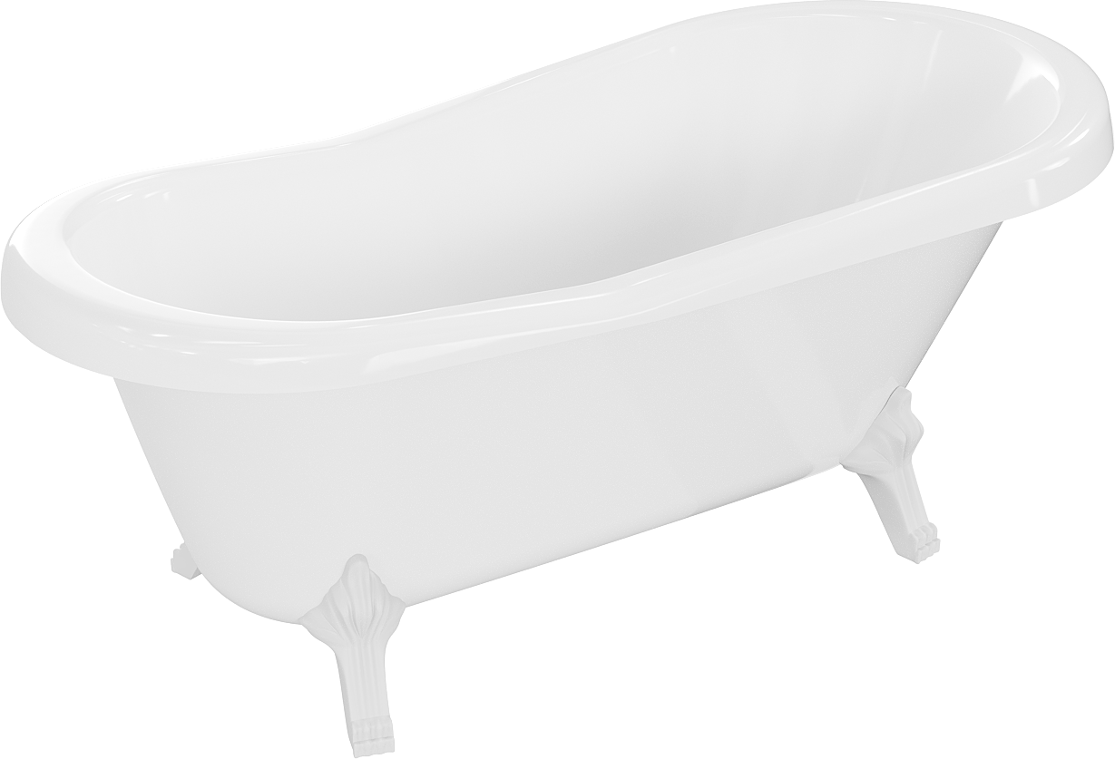 Mexen Retro wanna wolnostojąca 150 x 73 cm, biała, nogi białe - 53251507300-20