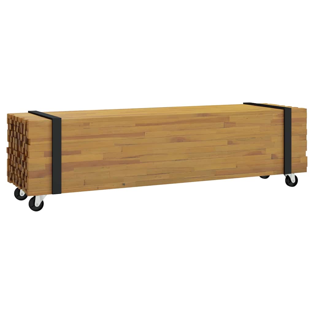 Stół pod telewizor Brązowy 110 x 30 x 30 cm Lite drewno teakowe