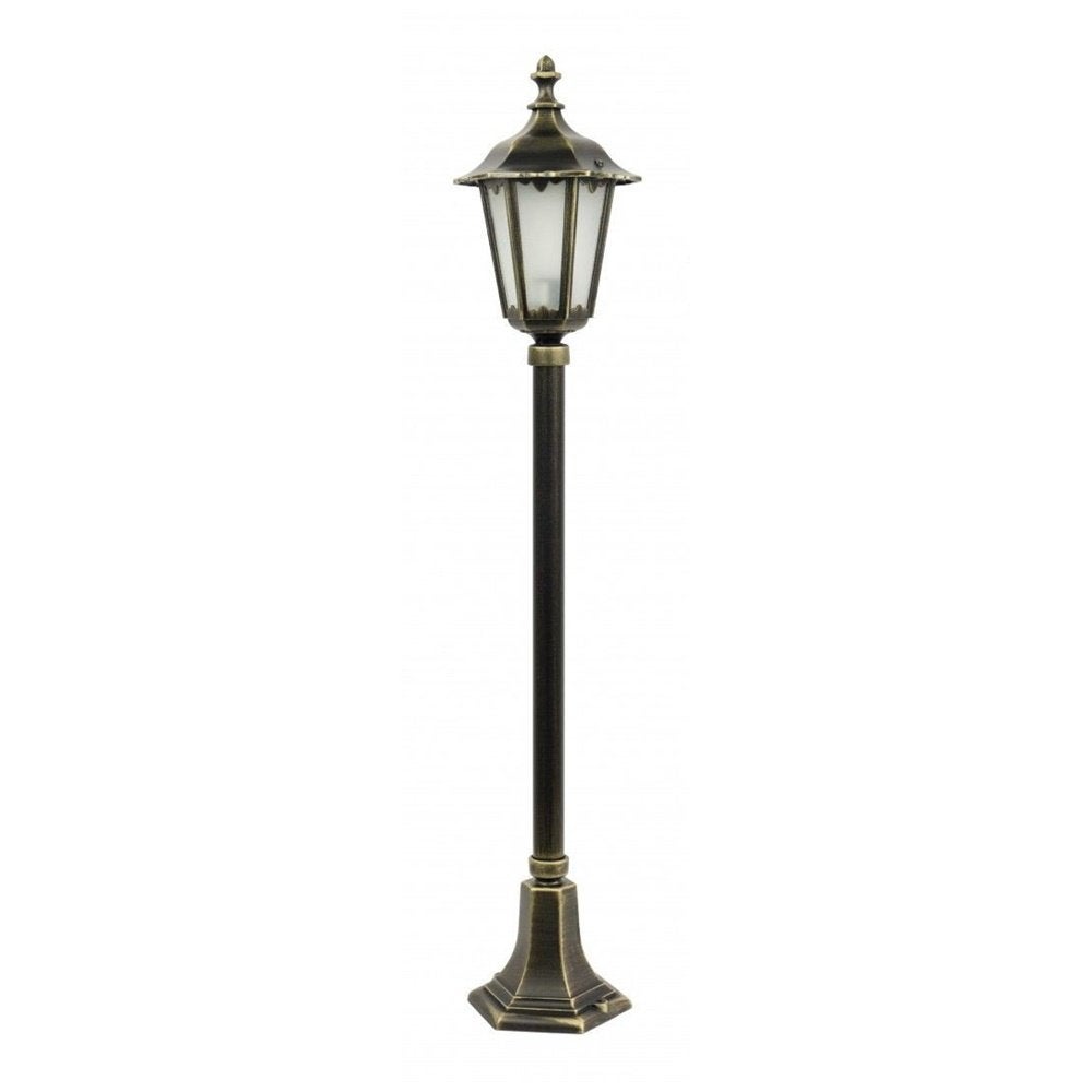 Lampa Ogrodowa Stojąca Retro Midi Patyna Mosiądz Suma