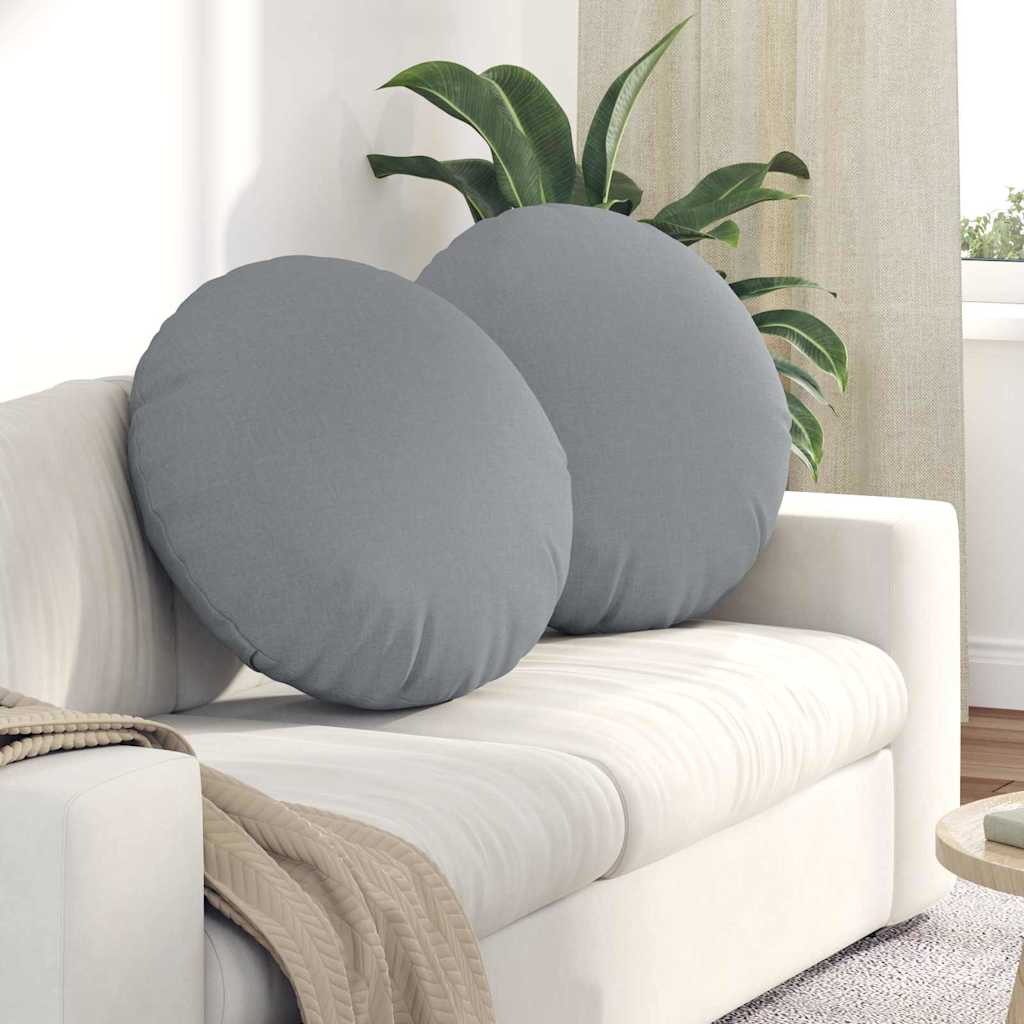 Poduszki na siedziska 2 pcs Jasnoszary Ø80 x 29 cm tkanina vidaXL