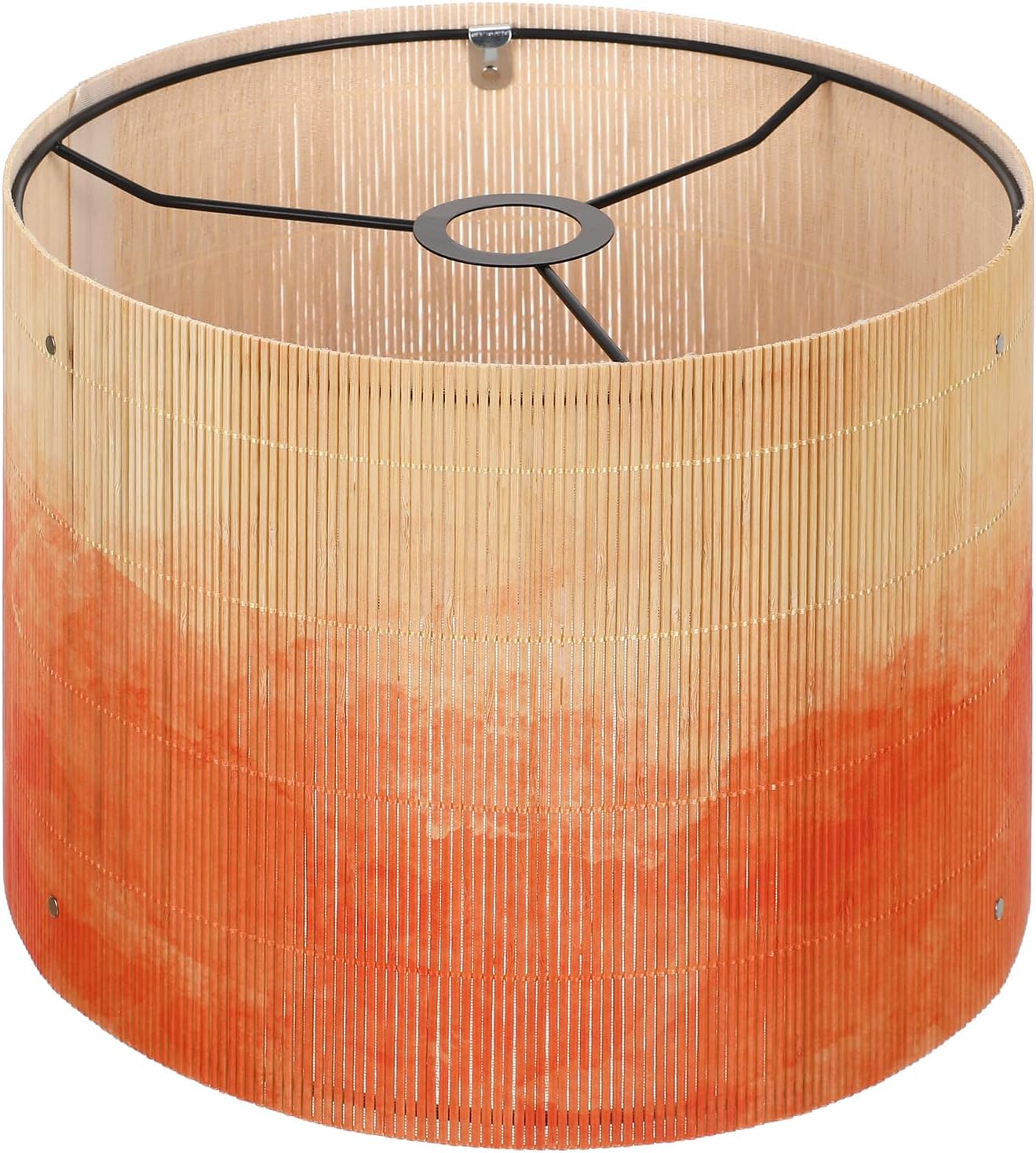 Klosz bambusowy cylindryczny, oprawka E27, odpowiedni do lamp wiszących i stołowych, wymiary: 30 x 30 x 23 cm