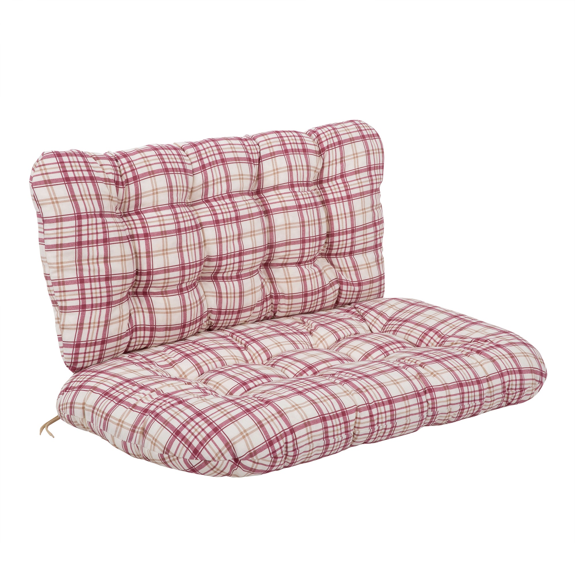 Poduszki na sofę 95 cm Marocco czerwony/beżowy kratka PATIO