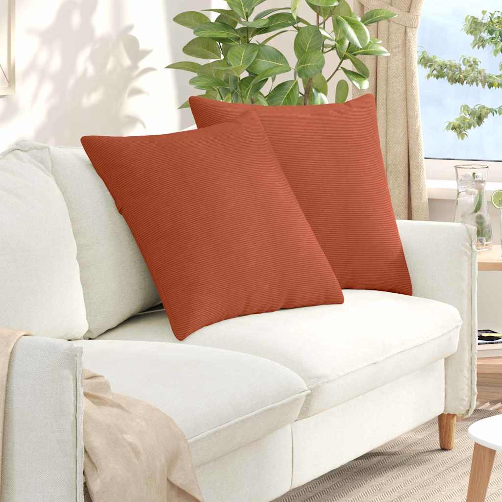 Poduszki na sofę 2 pcs Czerwono-pomarańczowy 80 x 80 cm vidaXL