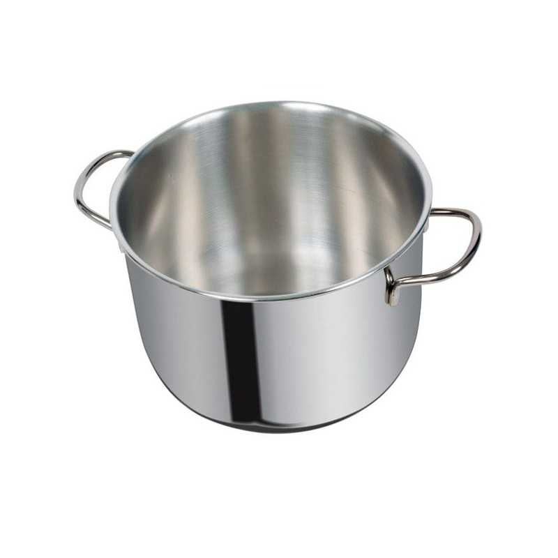 Garnek ze stali nierdzewnej z dwoma uchwytami, marka Metalsomma, kolor srebrny, 24 cm