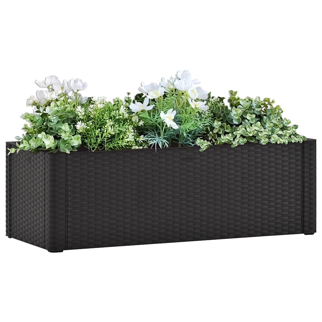 Podwyższona donica z systemem podlewania, antracyt, 100x43x33cm vidaXL