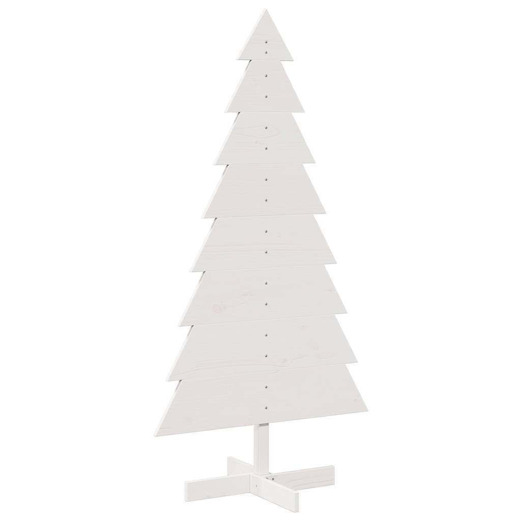 Drewniana choinka do udekorowania biała 150 cm sosnowa