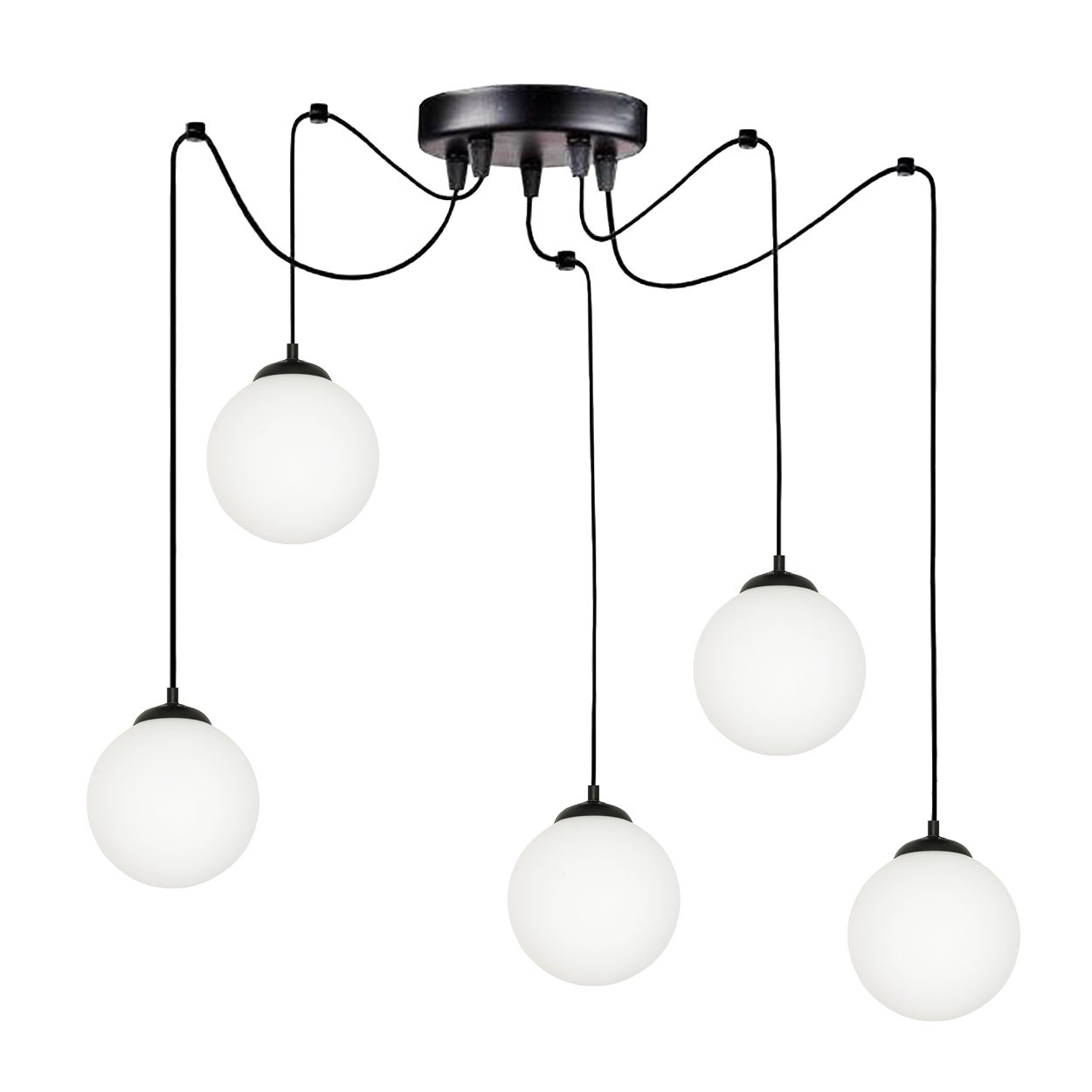 Lampa wisząca pająk czarna 5 punktowa loft BRONX E14 Edylit