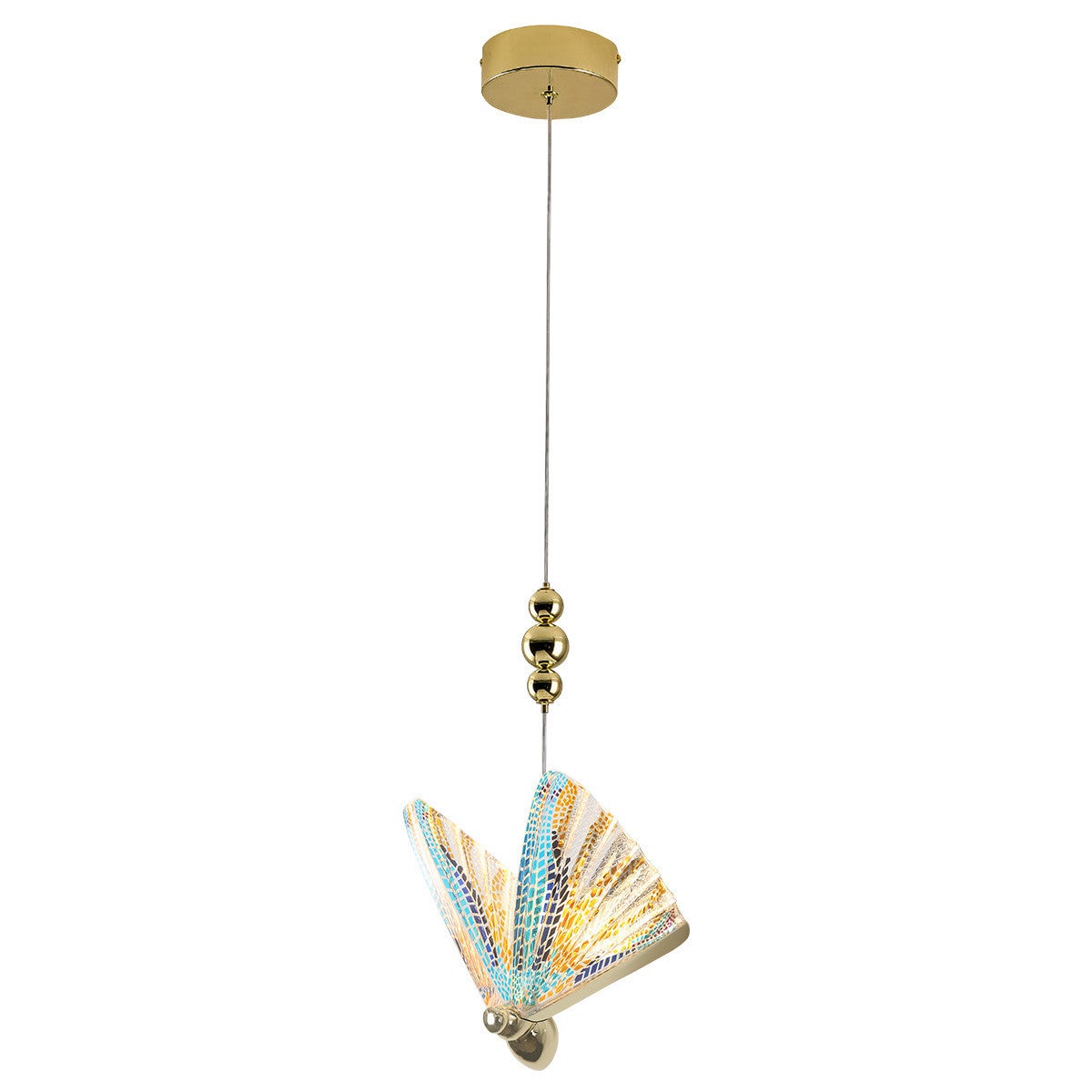 Lampa sufitowa wisząca Light Prestige Mariposa złoty LED CCT 3000, 4000, 6000 (regulowana) 1 szt.