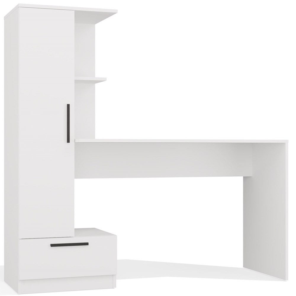 Zestaw Biurko + Regał Topeshop COSMO BIAŁY 140x143x50 cm