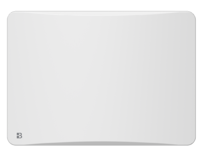 Radiateur électrique fixe à inertie sèche fonte + film avec thermostat interchangeable 1000W Bestherm ALMEA horizontal blanc