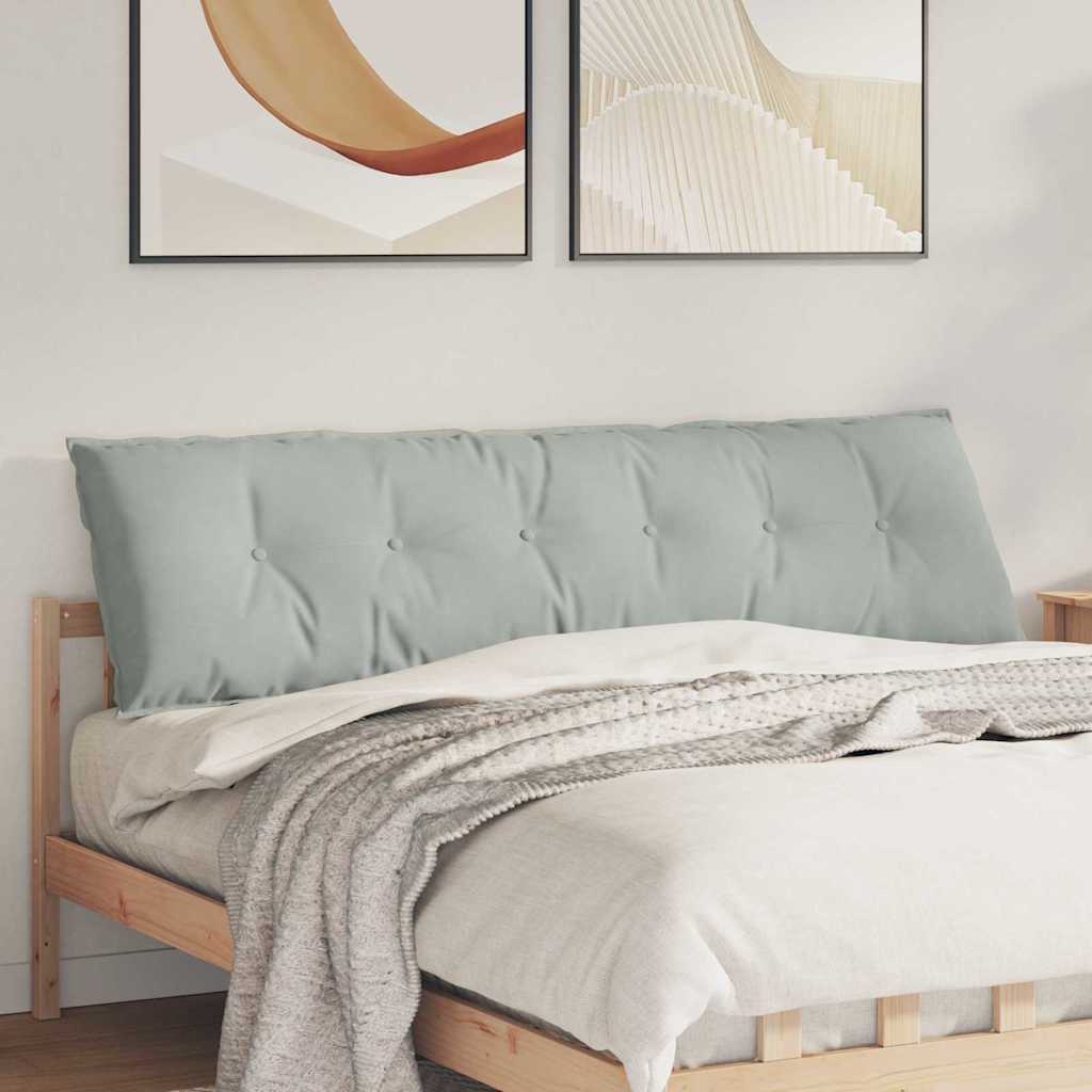 Poduszka na plecy Jasnoszary 180 x 50 cm Tkanina sztruksowa vidaXL