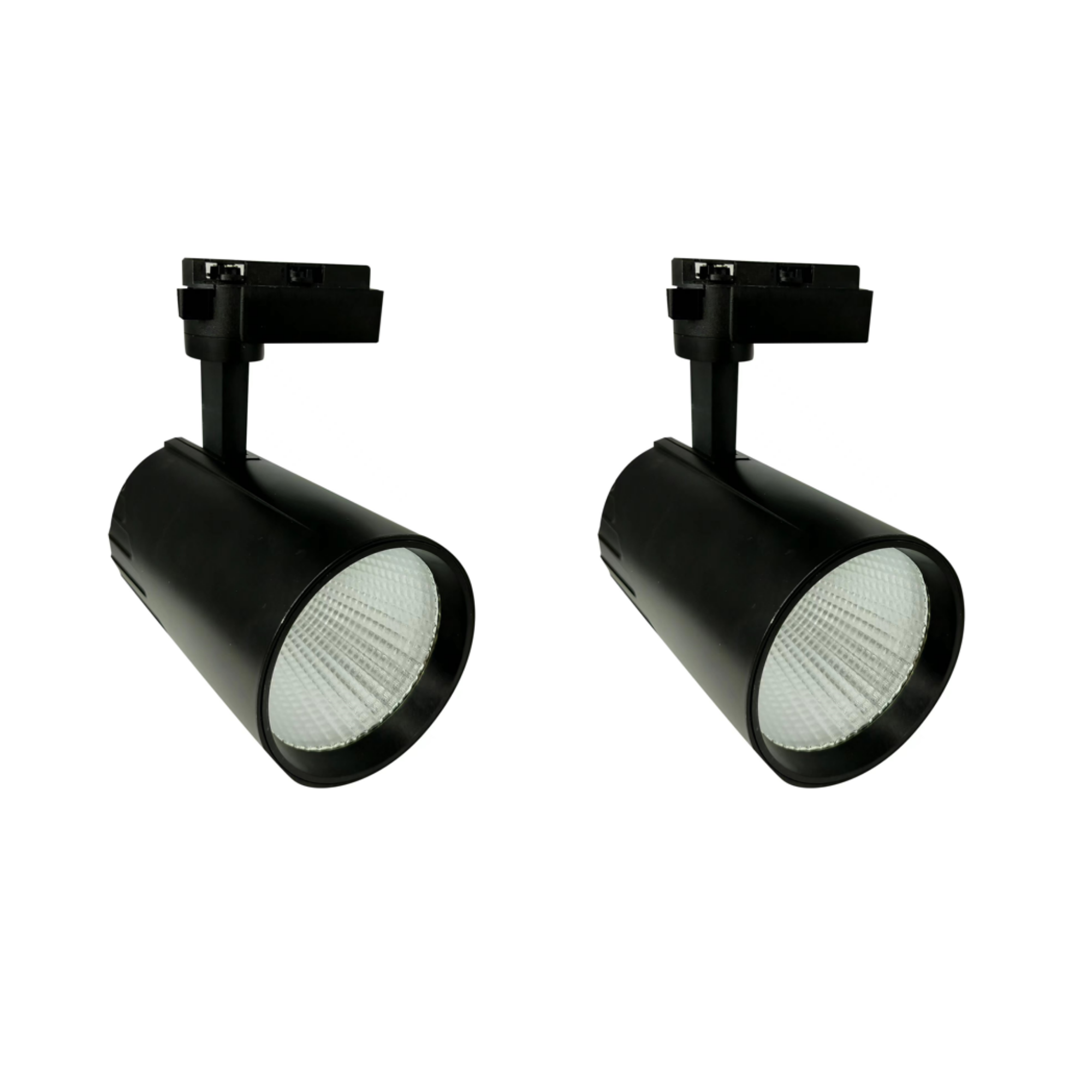 2x Reflektor sufitowy szynowy LED 30W, neutralna biel 4200K, 3000 lumenów, 185V-265V AC jednofazowy, kolor czarny