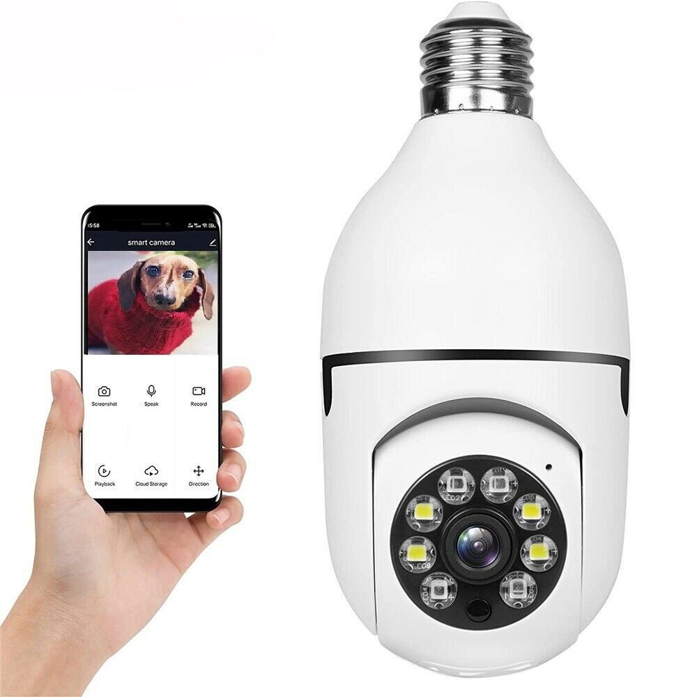 Kamera zewnętrzna Wi-Fi 360° z funkcją widzenia nocnego, dwukierunkową transmisją dźwięku i detekcją ruchu; pasmo pojedyncze 2,4 GHz; 1 jednostka.