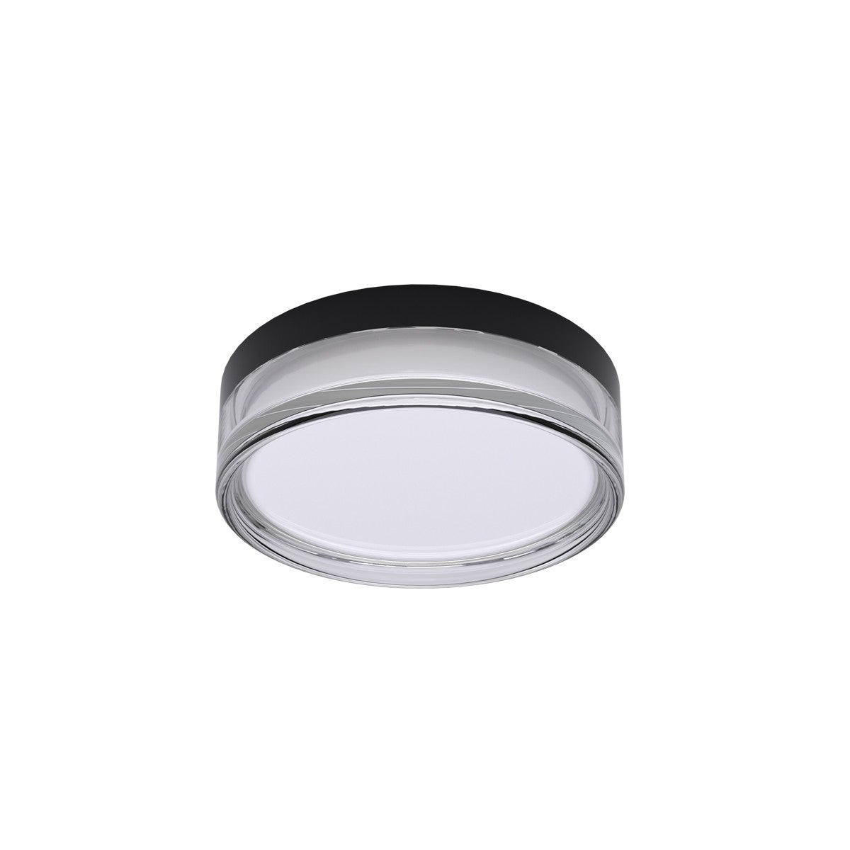 Plafon nowoczesny czarno-przezroczysty okrągły 23cm LED 18W Rilta Italux