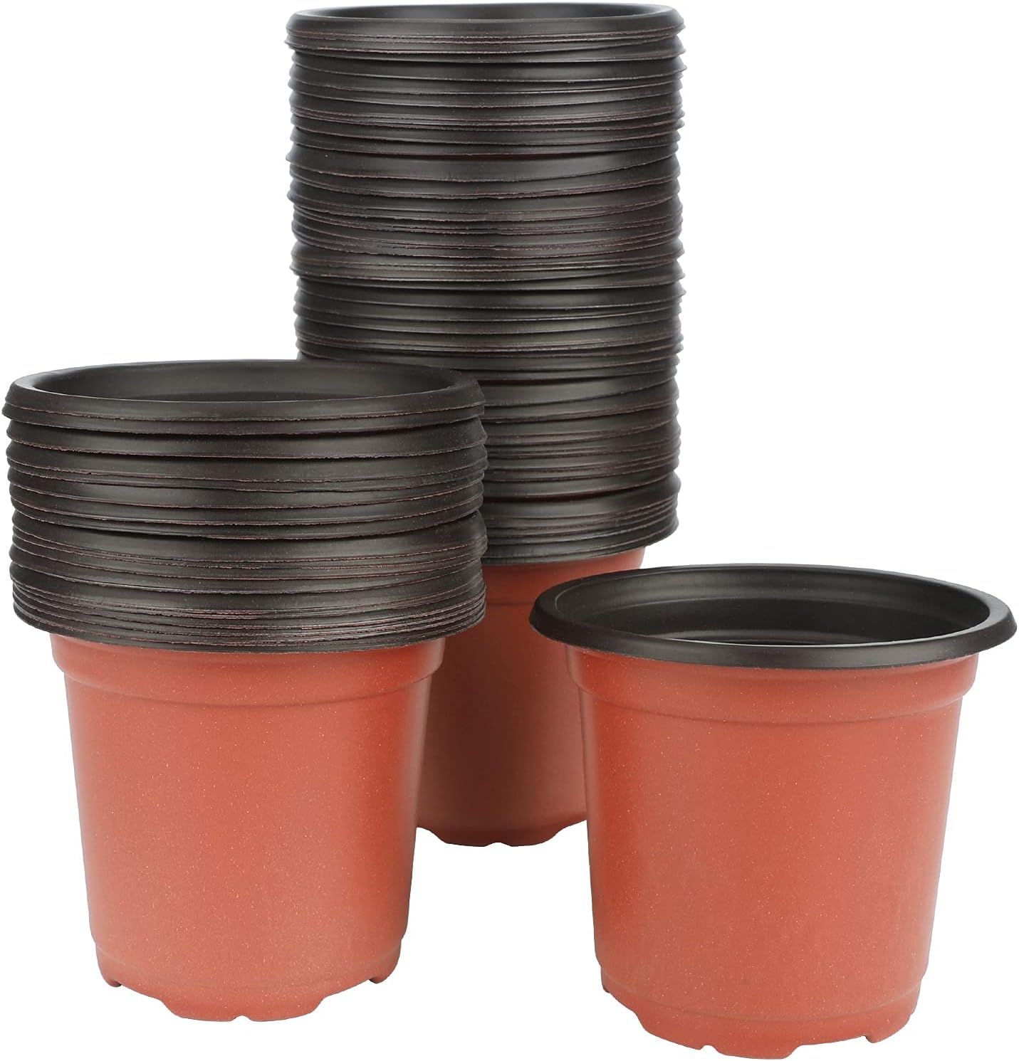 100 elastycznych plastikowych doniczek o średnicy 10 cm, doniczki do sadzonek, doniczki szkółkarskie, doniczki do kwiatów i roślin