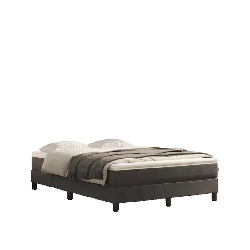 Materac vidaxl materac sprężynowy welur szary 140x200 cm średnio-twardy komfort