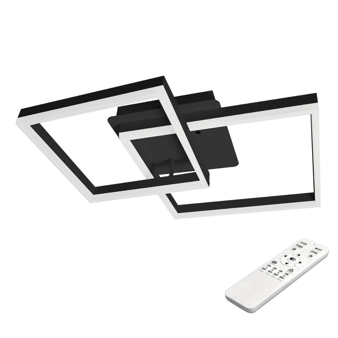 Żyrandol LED Herkules 70W 54x54x13 cm IP20 3000K-6500K regulacja barwy i ściemniania czarny MasterLED