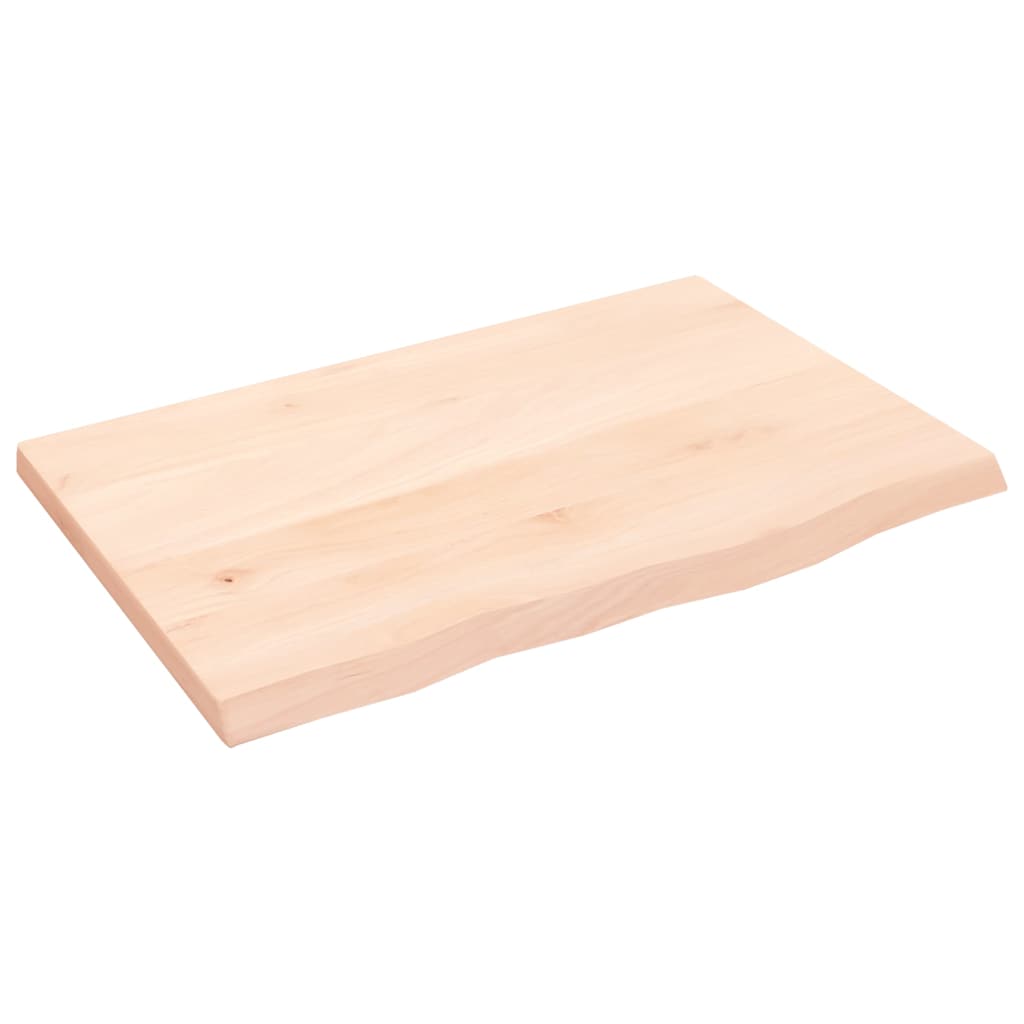 Blat Drewniany Dębowy Lity Surowy do Stołu 60x40 cm Grubość 2 cm Brązowy