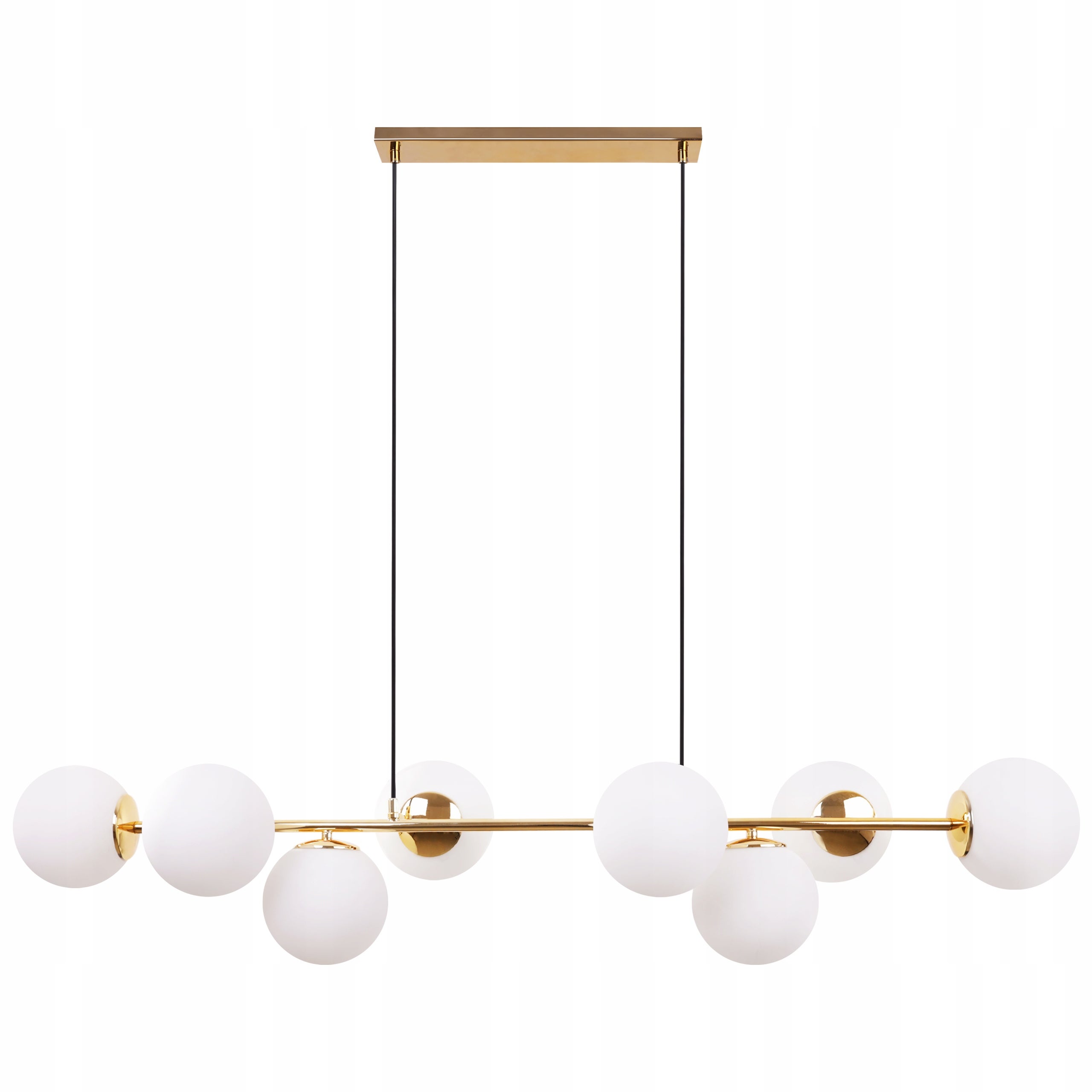 Lampa sufitowa wisząca Light Home LH Siena 8x E14 60W złoty 46cm klosz mleczny