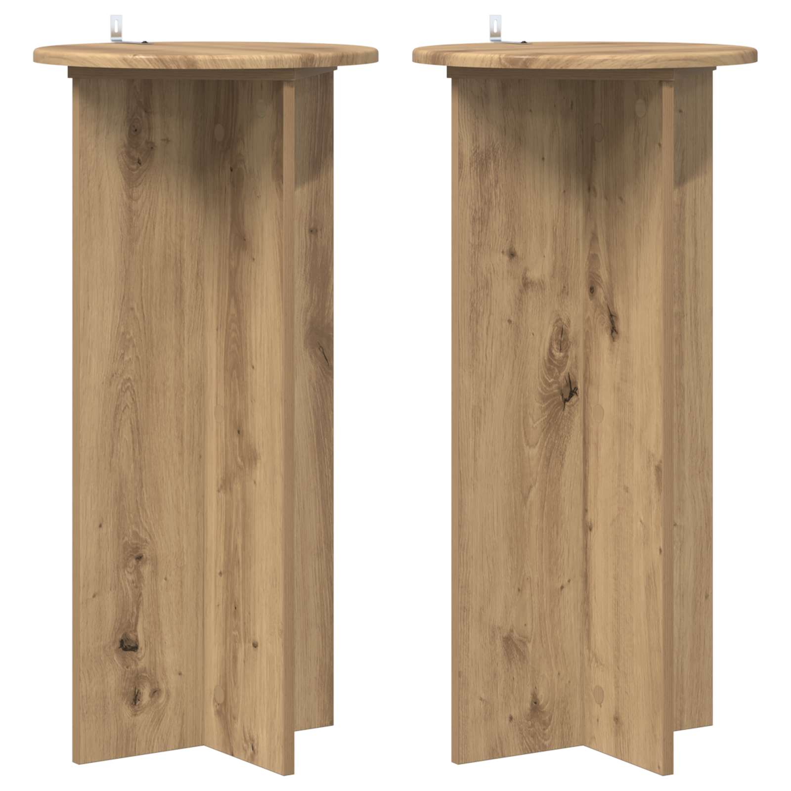 2x Stojak na Rośliny 80 cm Dąb Artisan 40x40x80 cm do Salonu