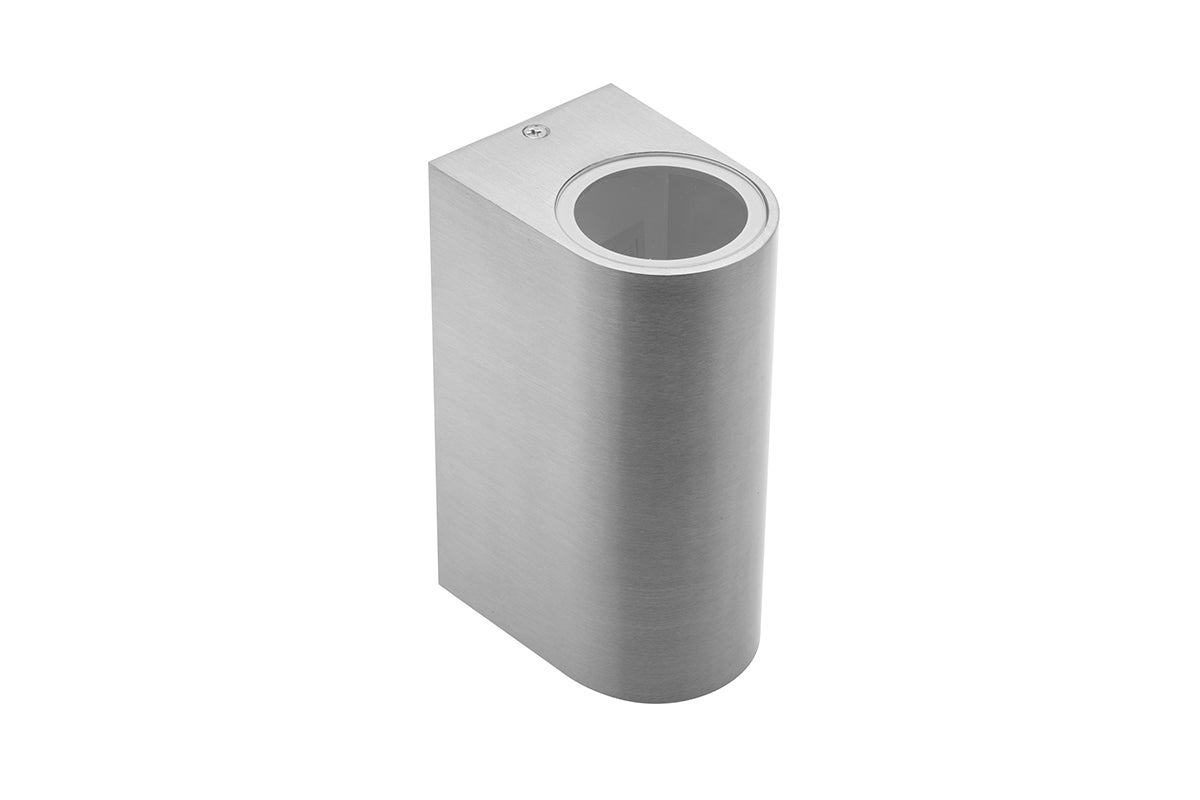 Oprawa natynkowa TIAGO, 2x GU10 max 35W, dwukierunkowa, inox, IP54, do wnętrz i na zewnątrz – GTV LIGHTING