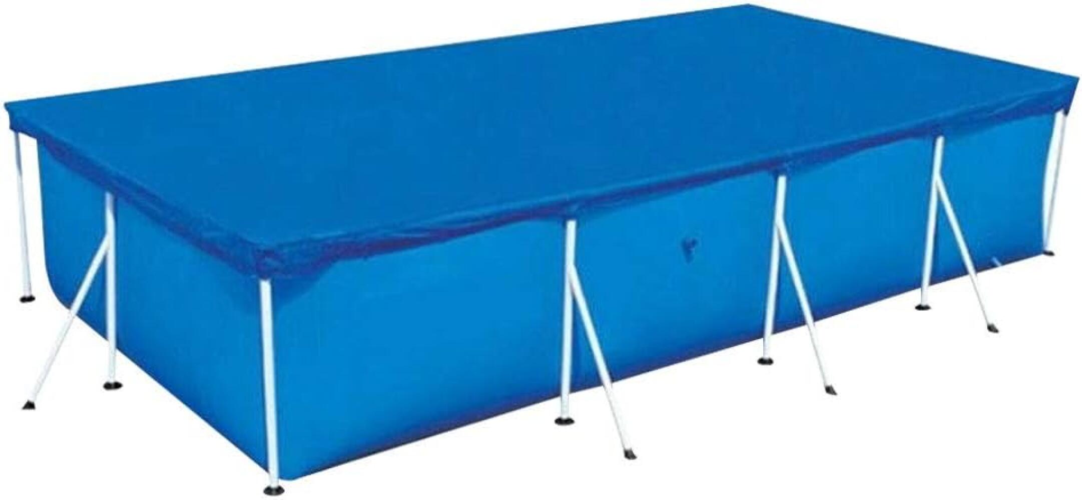 Prostokątna plandeka basenowa 400x211 cm – Pokrywa bąbelkowa przeciwdeszczowa do basenu stelażowego
