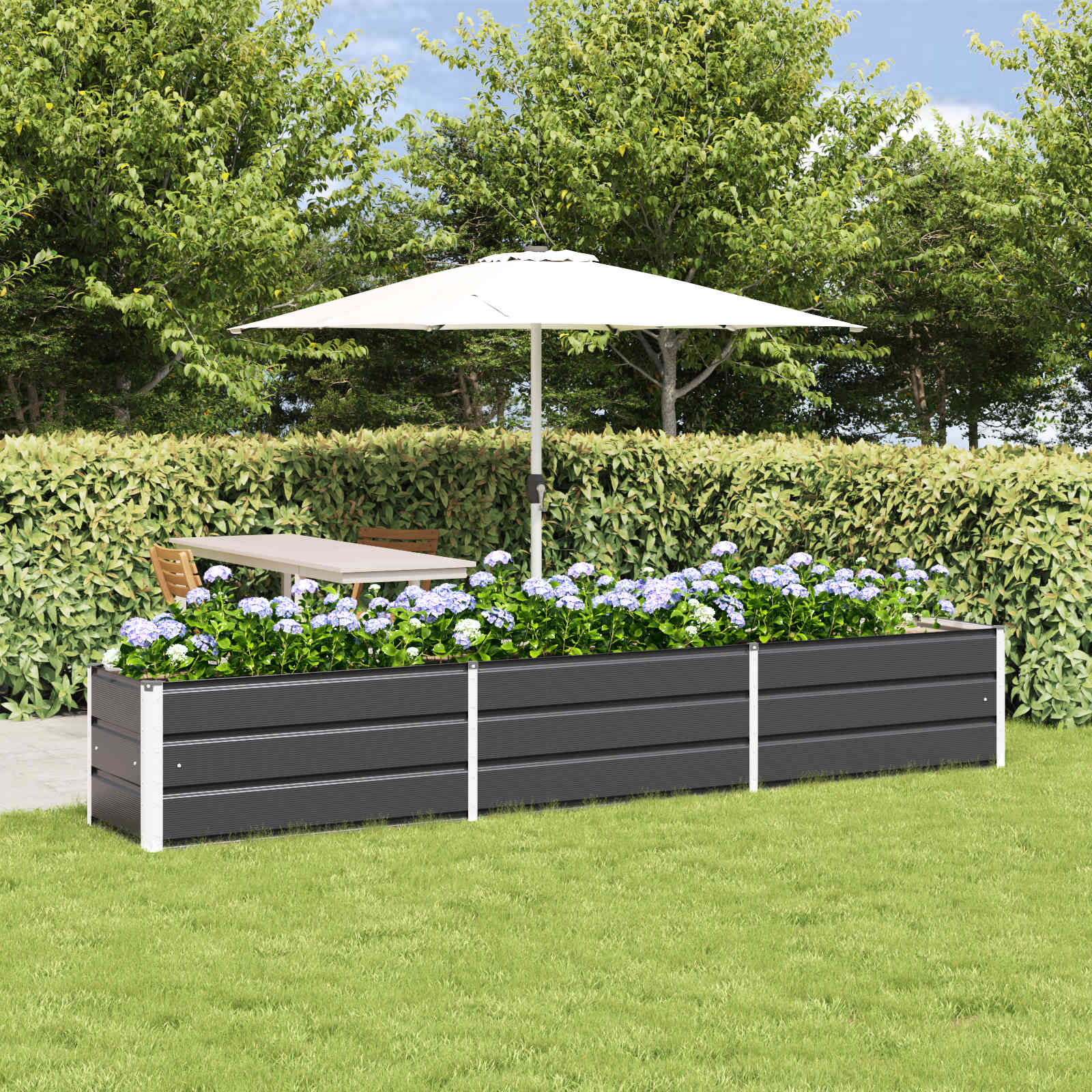 Donica Antracyt 290 x 50 x 45 cm Stal Galwanizowana vidaXL