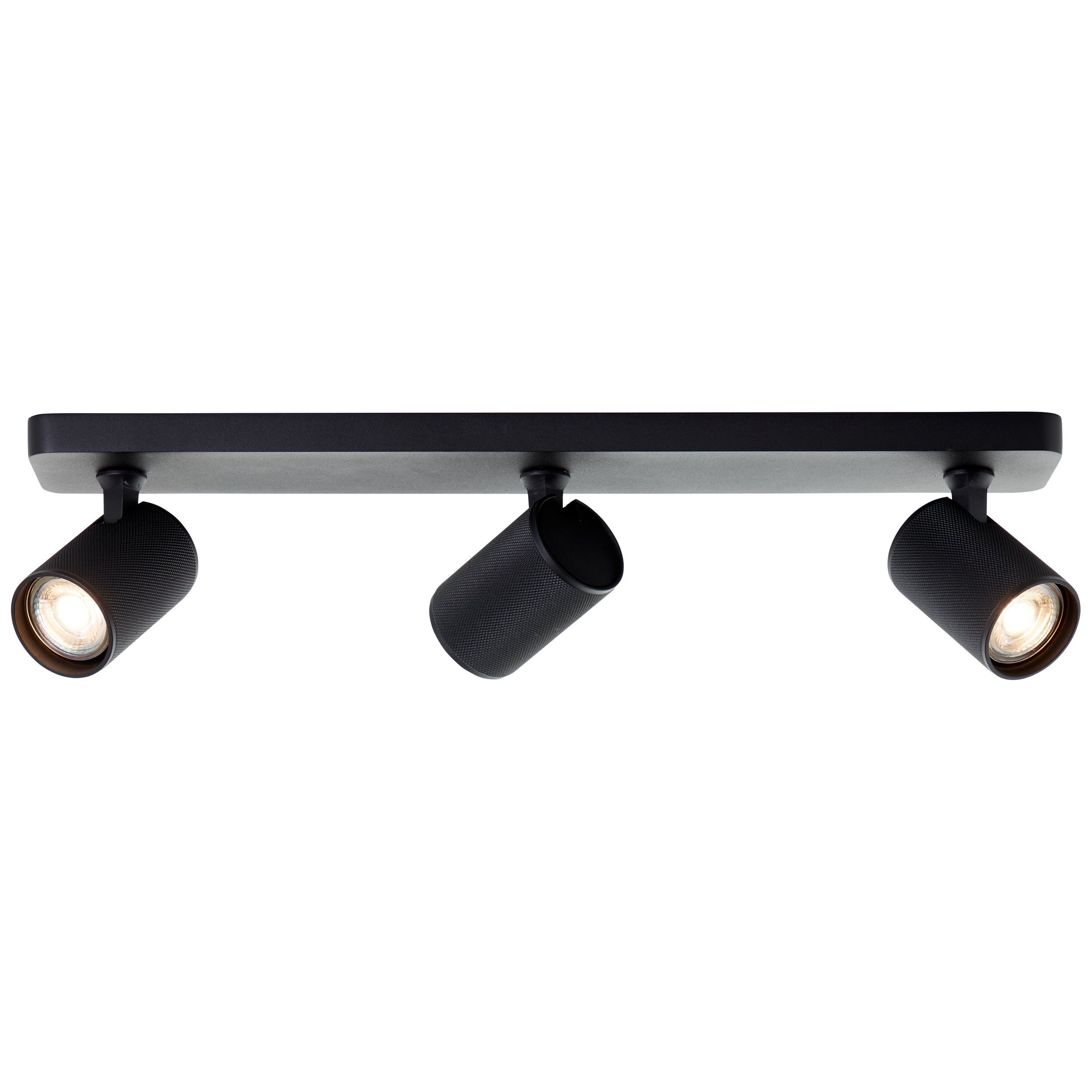 Lampa Brilliant Spot bar LED Marty 3 lampy piaskowy czarny metal/szkło czarny 3x, GU10, 10 W, żarówka LED w zestawie i wymienna