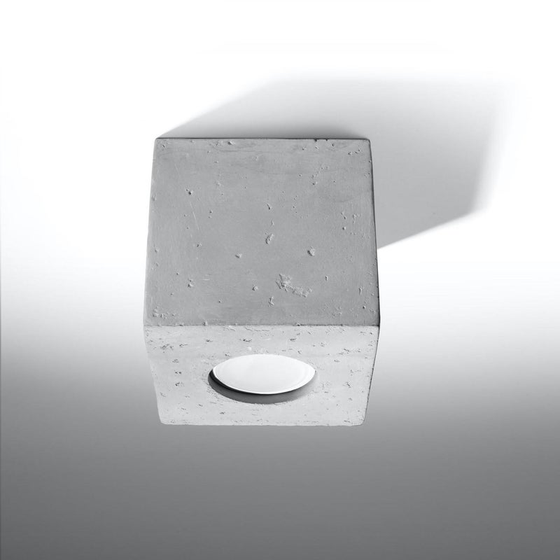 Plafonnier Béton Gris GU10 1 Quad