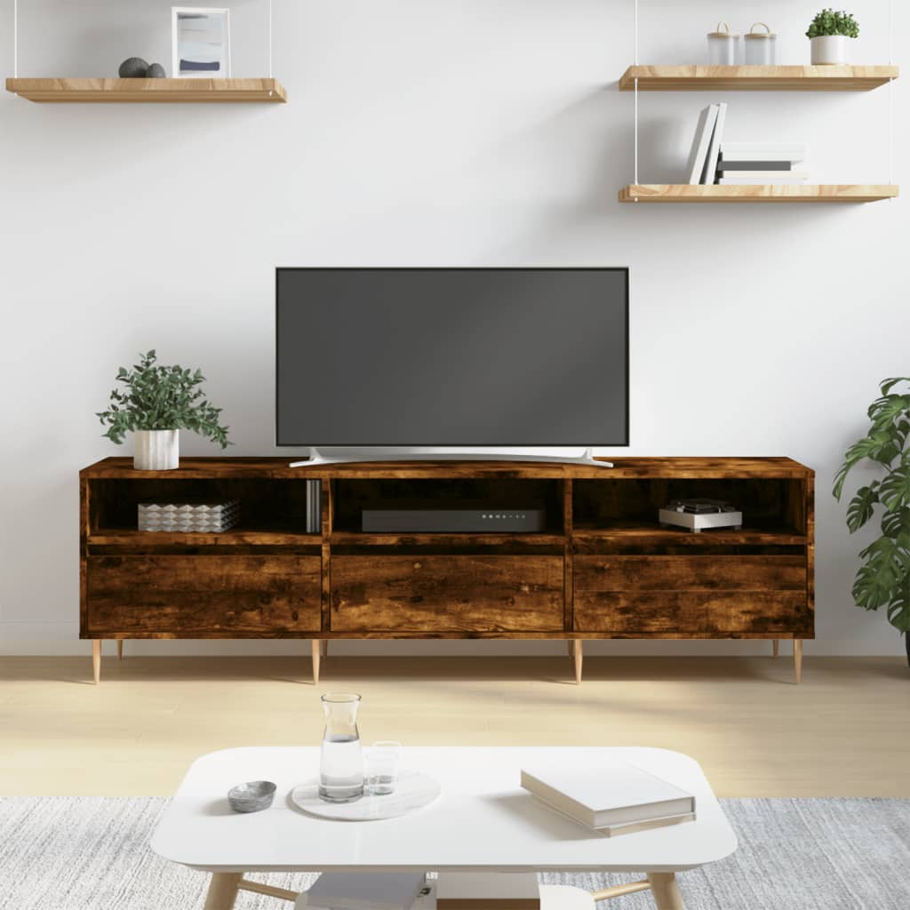 vidaXL Szafka TV, przydymiony dąb, 150x30x44,5 cm