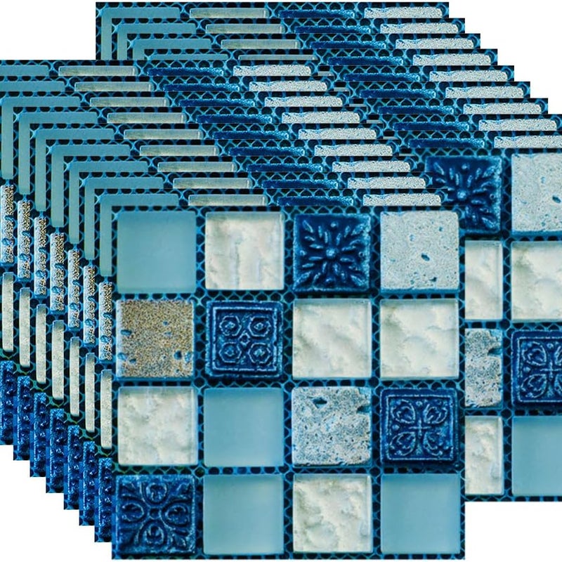 20 sztuk Naklejka na płytki, Samoprzylepna tapeta odporna na ciepło Wodoodporny panel tylny do kuchni (10 x 10 cm / 4 x 4 cale)