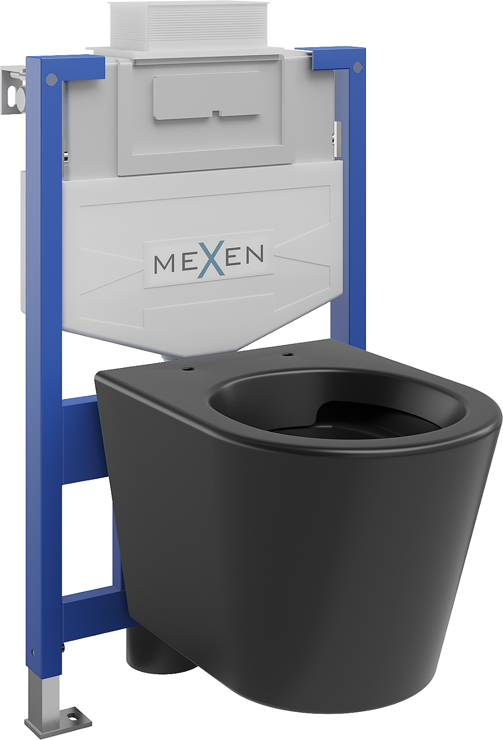 Mexen zestaw podtynkowy WC stelaż Fenix XS-U z miską WC Rico, czarny mat - 6853372XX85