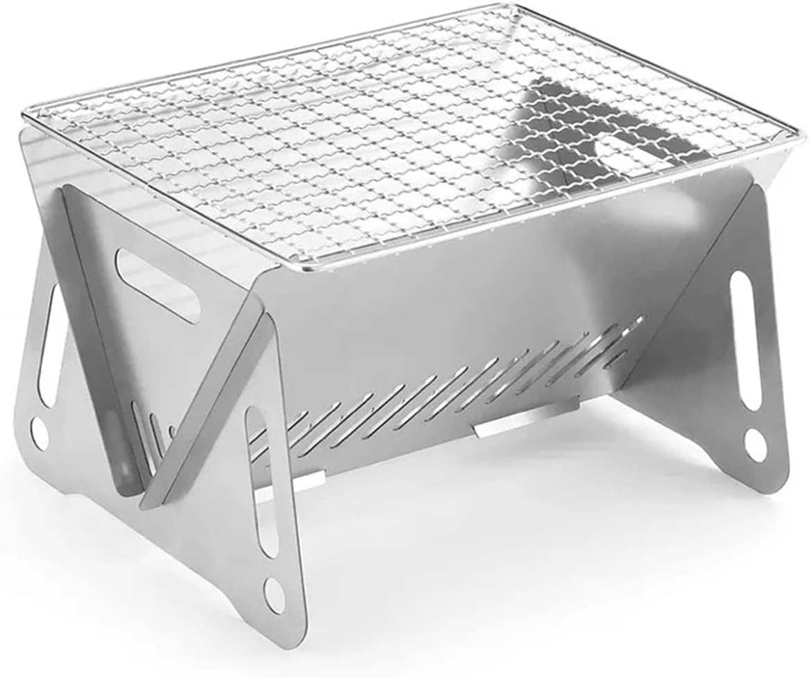 (28 * 18 * 13 cm) Mini grill węglowy, przenośny mały składany grill węglowy na stół, zdejmowany składany grill kempingowy, do użytku na zewnątrz, do o