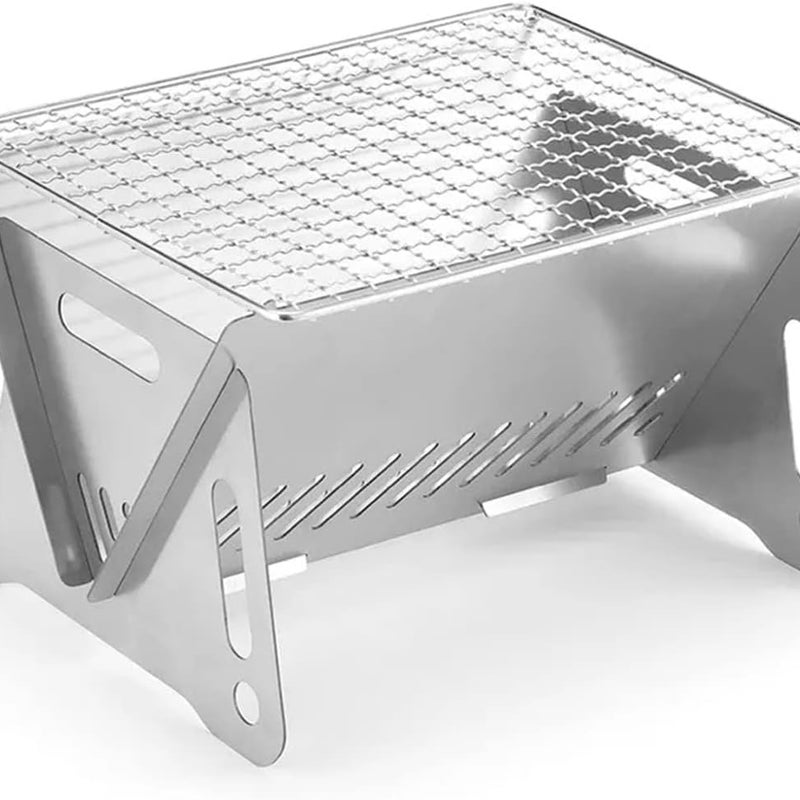 (28 * 18 * 13 cm) Mini grill węglowy, przenośny mały składany grill węglowy na stół, zdejmowany składany grill kempingowy, do użytku na zewnątrz, do o