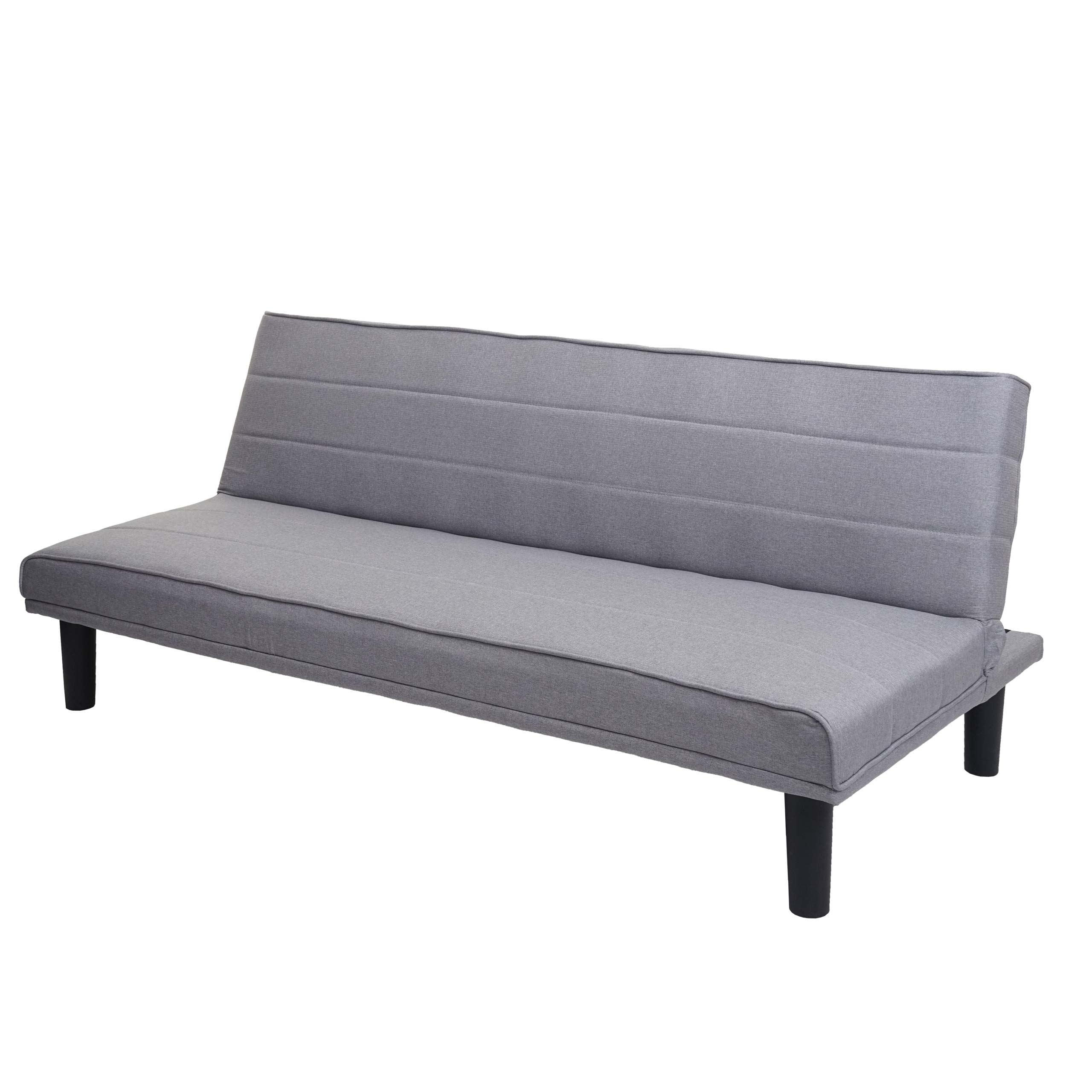 Sofa rozkładana HWC-J17, kanapa rozkładana sofa rozkładana sofa dla gości, funkcja spania tkanina/tekstylia 165cm ~ szary