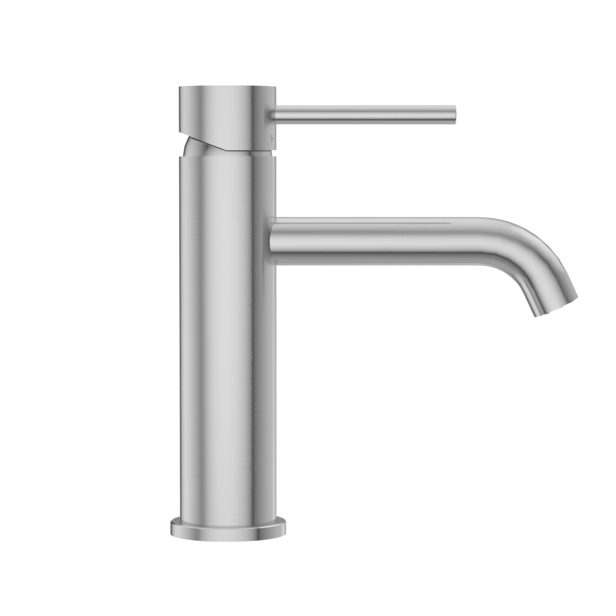 BALNEO bateria umywalkowa szczotkowana stal nierdzewna srebrna | jednouchwytowa bateria CASCADE INOX