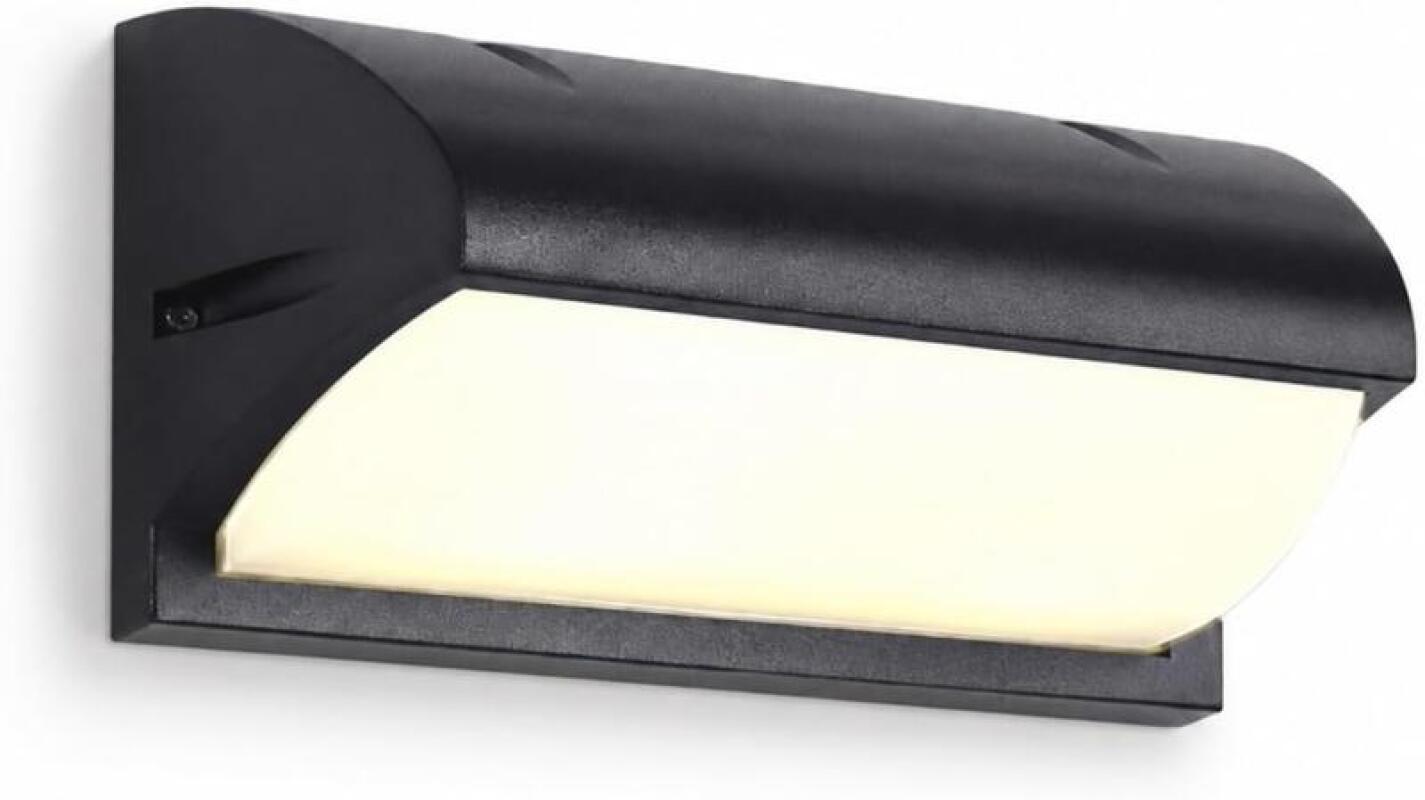 Kinkiet LED, 18 W, ciepłe światło 4000 K, wodoodporny IP65, nadaje się do stosowania na zewnątrz, typ F, 26 x 12 x 12 cm, czarny.