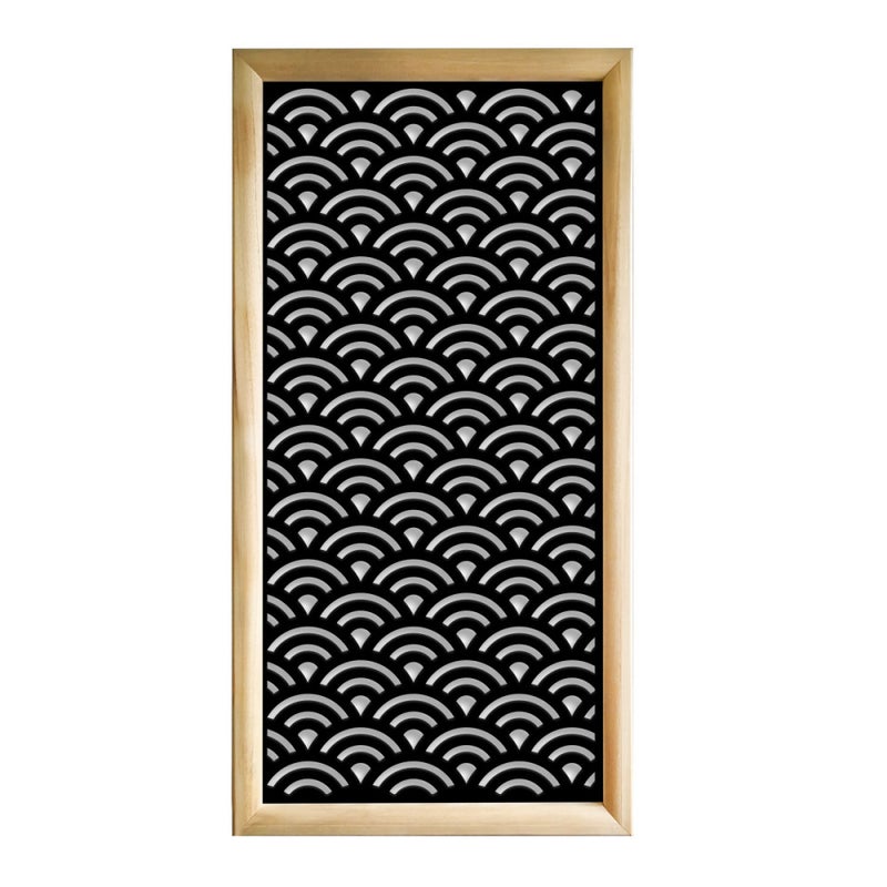 SUNNY - Prostokątne moduły dekoracyjne z drewna i PVC - Rozmiar 47x94 cm - Grubość 47 mm - Kolor wewnętrzny CZARNY