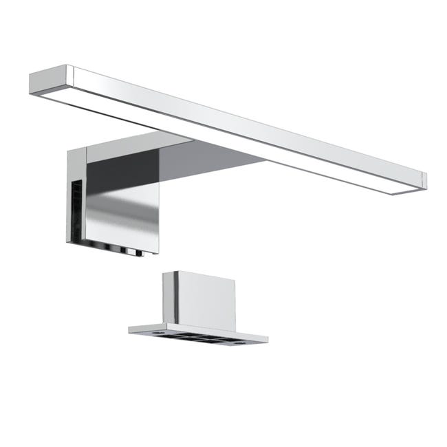 Oświetlenie lustra LED - IP44 - 300x103x36mm - chrom - 4000K - 5W - 550lm - nieściemnialne - z mocowaniem do lustra