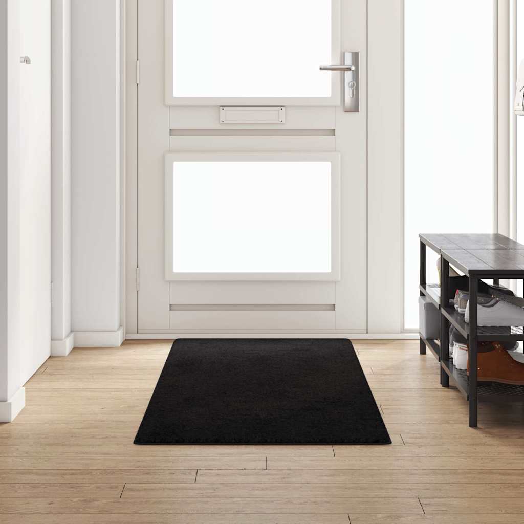 Chodnik dywanowy Czarny 80 x 250 cm 100% Poliester Tuft vidaXL