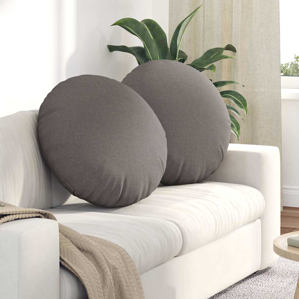 Poduszki na siedziska 2 pcs Ciemnoszary Ø60 x 21 cm tkanina vidaXL