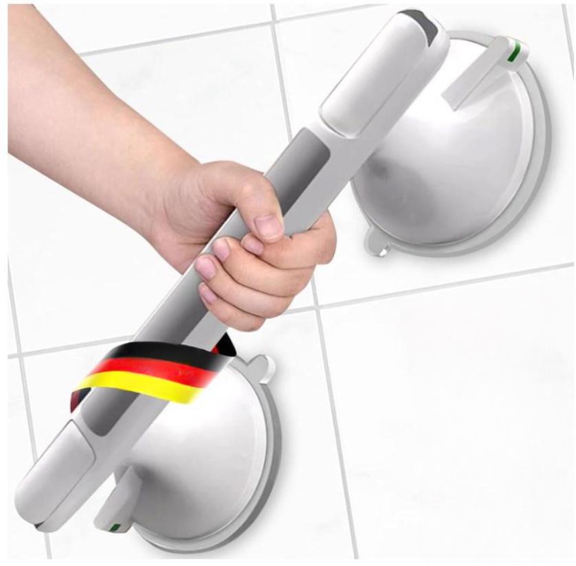 Przyssawka do uchwytu prysznicowego, poręcz ścienna z przyssawką do łazienki/WC, uchwyt bezpieczeństwa łazienkowego 33 cm