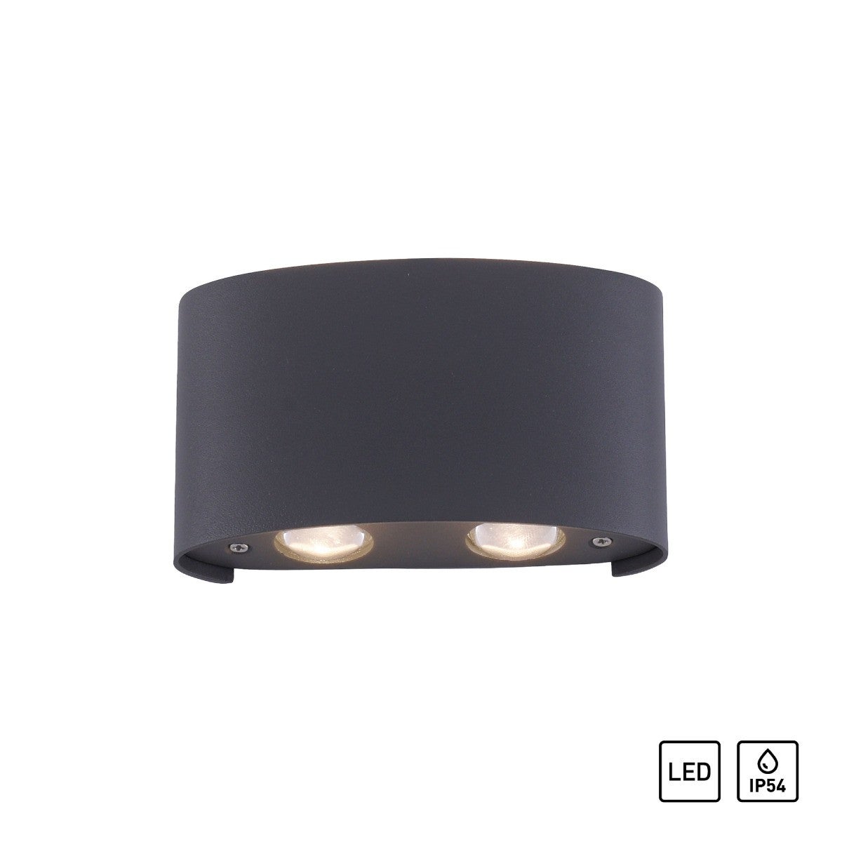 Kinkiet zewnętrzny atracyt wbudowany LED 3W CARLO Paul Neuhaus