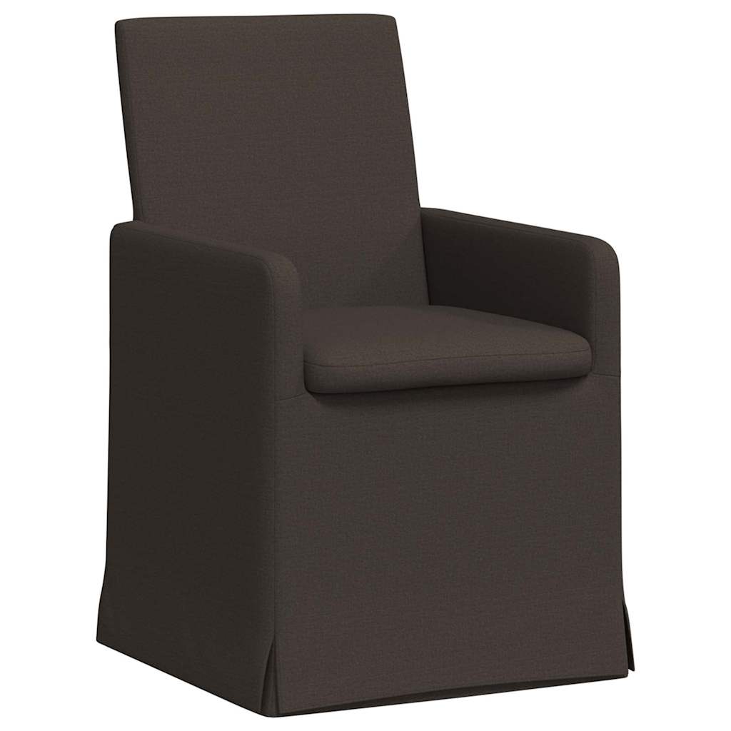Krzesła jadalne 2 pcs ciemno szary 57 x 67 x 95 cm Płótno