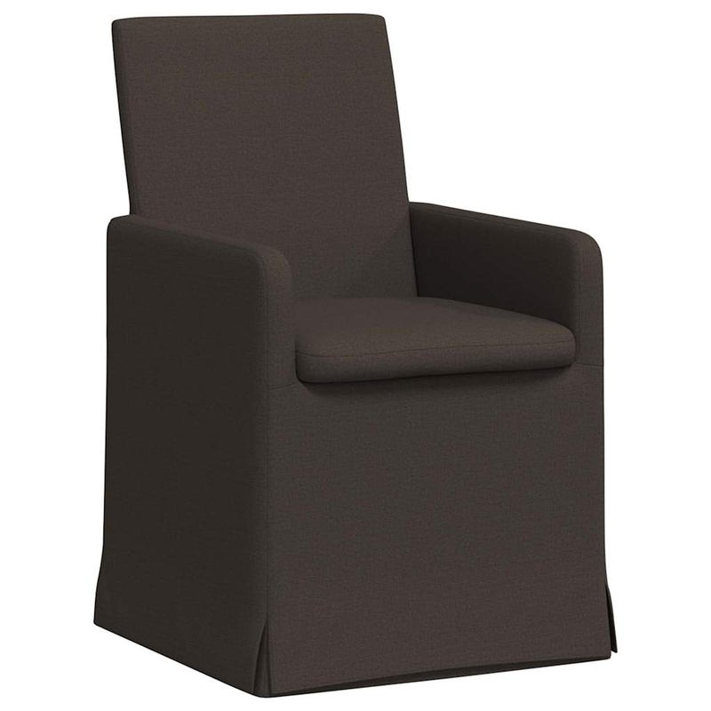 Krzesła jadalne 2 pcs ciemno szary 57 x 67 x 95 cm Płótno
