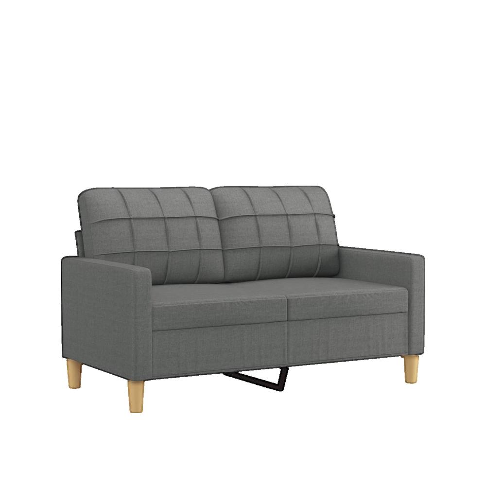 Sofa vidaxl 2-osobowy ciemnoszary tkanina wytrzymała i wygodna