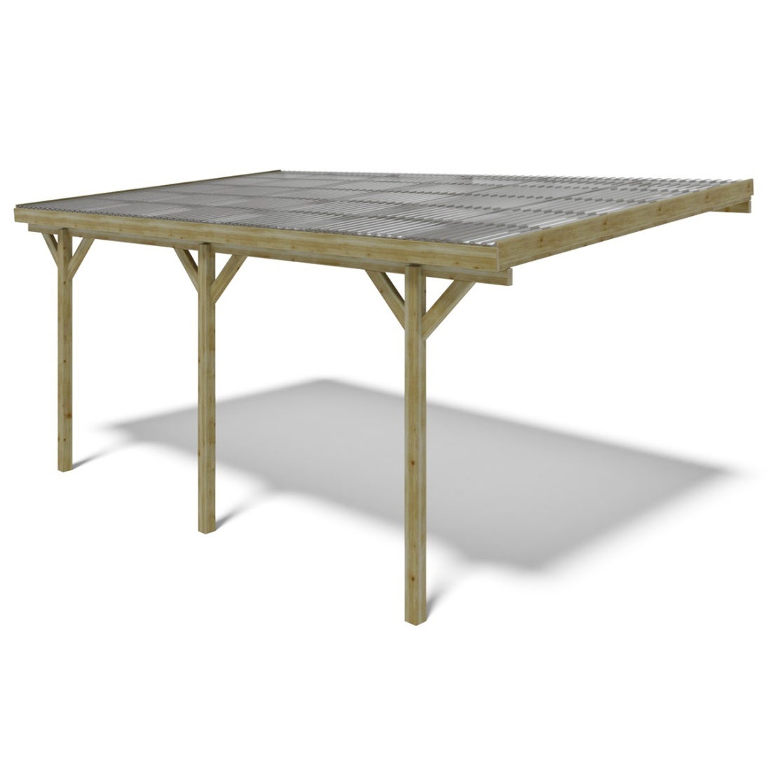 Carport Wiata garażowa ALTANKA 3x5,24 m - 15 m2 - pokrycie PVC, CAR7-2PVCTR, 1szt.