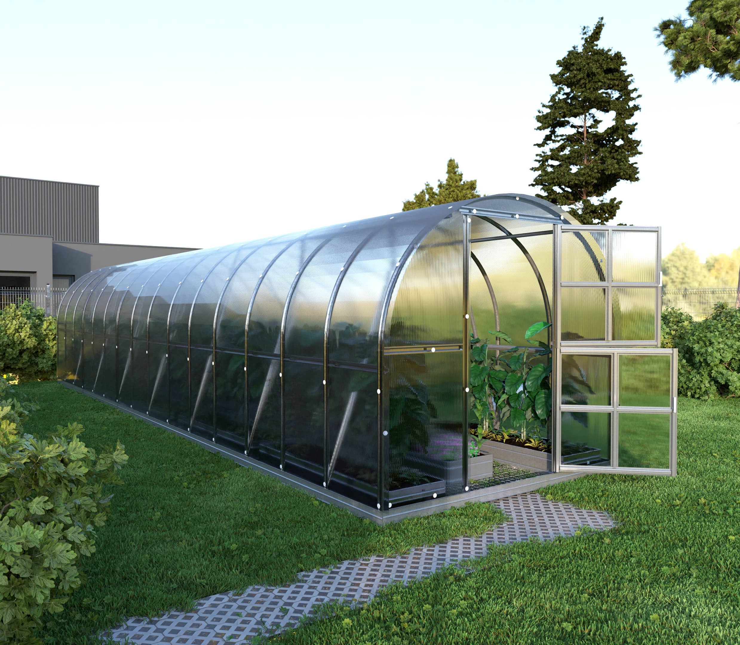 Szklarnia KLASIKA ARCH 3 x 12 m (36 m²), 6 mm z powłoką z poliwęglanu 1szt.